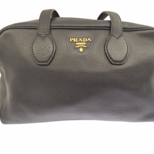 Prada Black Vitello Daino Satchel Shoulder Bag