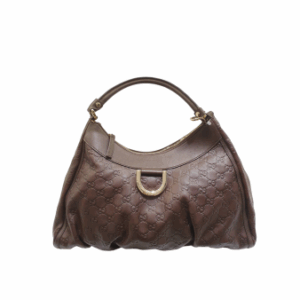 Gucci Brown GG D Ring Hobo Tote Bag