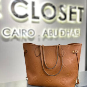 Louis Vuitton Cognac Monogram Empreinte Neverfull MM Bag