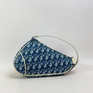 Christian Dior Navy Blue Mini Saddle Oblique Bag