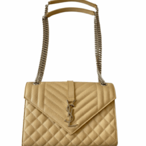 YSL Beige Envelope Medium Crossbody Bag
