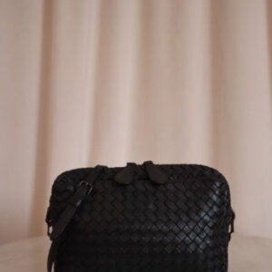 Bottega Veneta Black Intrecciato Crossbody Bag