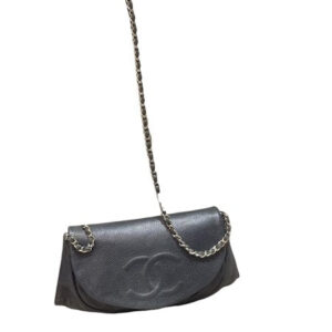 Chanel Navy Blue Half Moon WOC