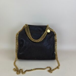 Stella Mccartney Dark Brown Falabella Mini Tote Bag with Chain