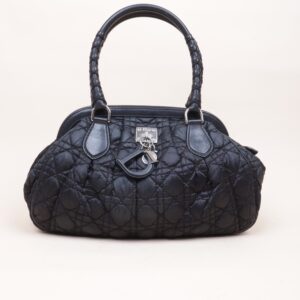Christian Dior Balck Satin Charming Doctors Tote Bag