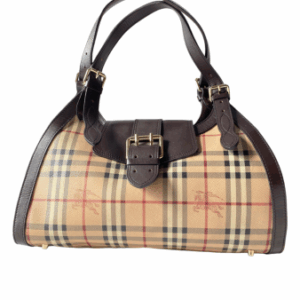 Burberry Brown Haymarket Hobo Bag
