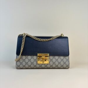 Gucci Tricolor GG Padlock Medium Shoulder Bag