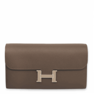 Constance To Go Ecorce/Gris Asphalte Crossbody Bag in Epsom, Enamel hardware