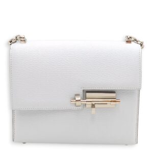 Verrou Chaine Mini Blue Brune in Chevre Leather, Palladium hardware