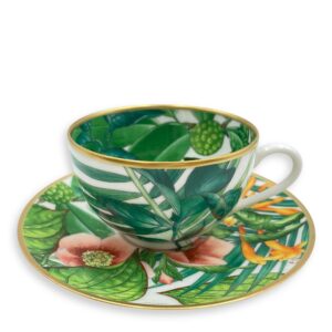 Passifolia Tea Cup & Saucer Tableware, Gold hardware