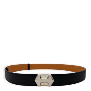 Super H 32 S Black Belt in Epsom, Brushed Palladium hardware