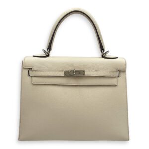 Sellier Kelly 25 Nata/Ocre in Epsom, Palladium hardware