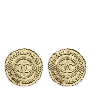 Vintage Cambon Clip On Gold Hardware Earrings