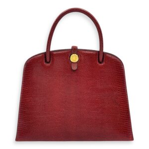 Dalvy 25 Rouge in Lizard Varanus Niloticus, Gold hardware