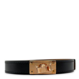 Kelly Double Tour T3 Black Bracelet in Box, Rose Gold hardware
