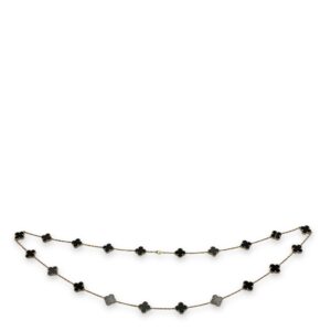 20 Motif Necklace in Black, Gold Hardware