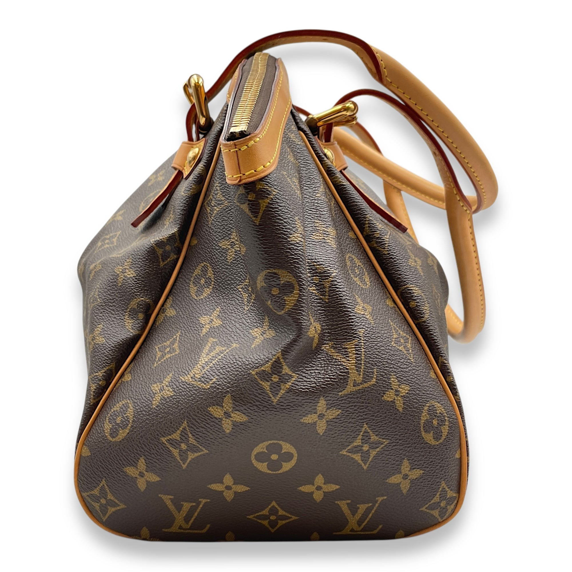 Tivoli GM Monogram Brown Top Handle Bag in Canvas, Gold hardware - Image 5