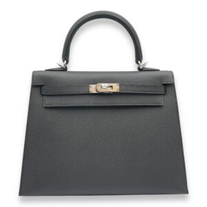 Sellier Kelly 25 Black in Epsom, Palladium hardware