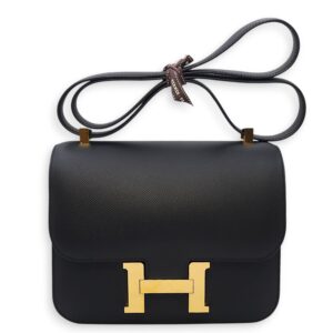 Constance 24 Black in Epsom, Gold hardware