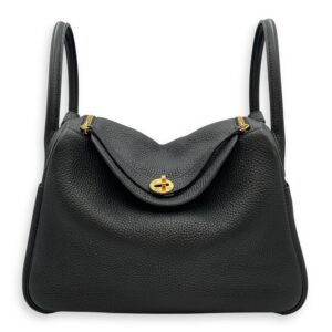 Lindy 30 Black in Clemence, Gold hardware