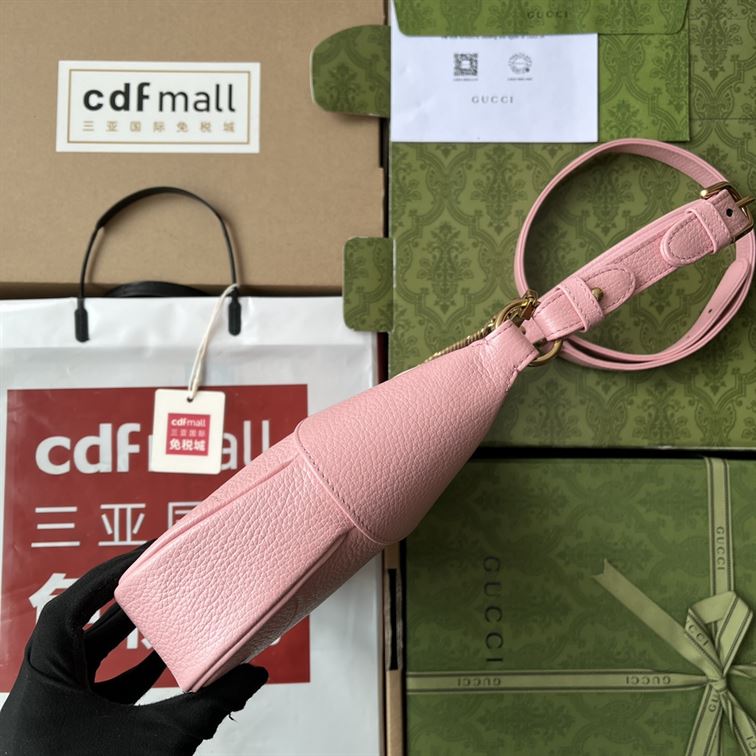 Aphrodite small shoulder bag Light pink soft leather - Image 10