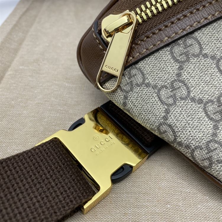 Belt bag with Interlocking G Brown leather - Image 7