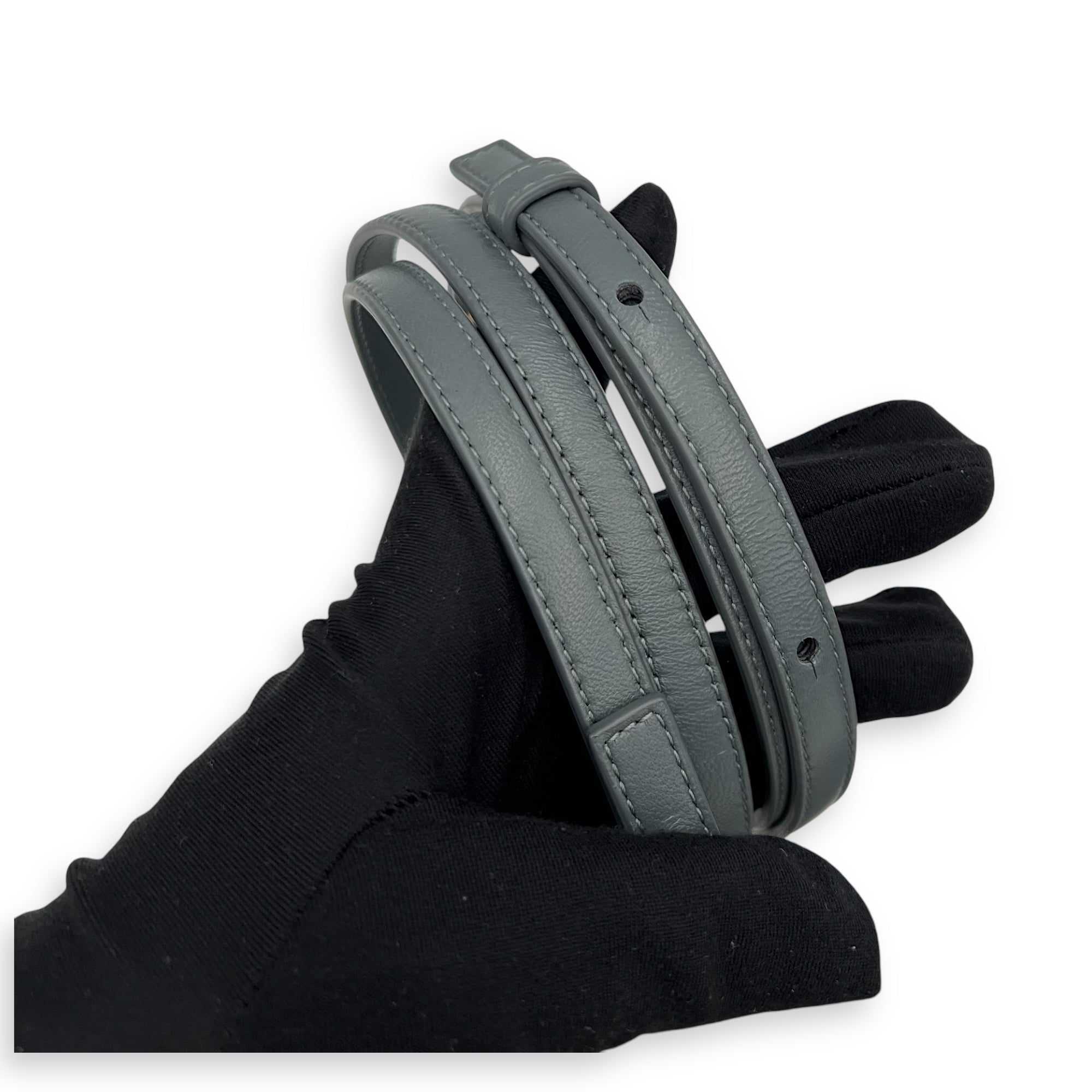 Cabat Top Handle Bag Grey in Lambskin, Silver hardware - Image 10