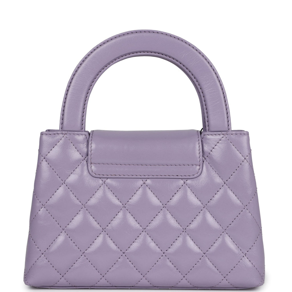 Chanel Small Kelly Shopper Light Purple Shiny Aged Calfskin Brushed Gold Hardware - Image 6
