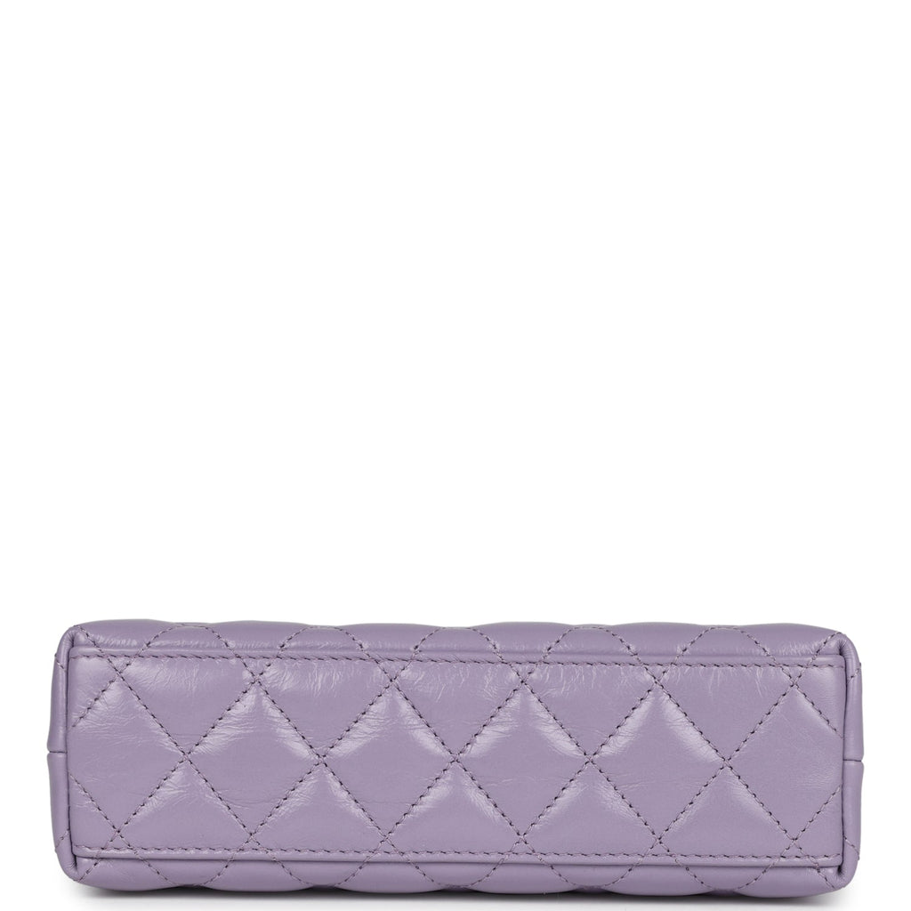 Chanel Small Kelly Shopper Light Purple Shiny Aged Calfskin Brushed Gold Hardware - Image 7