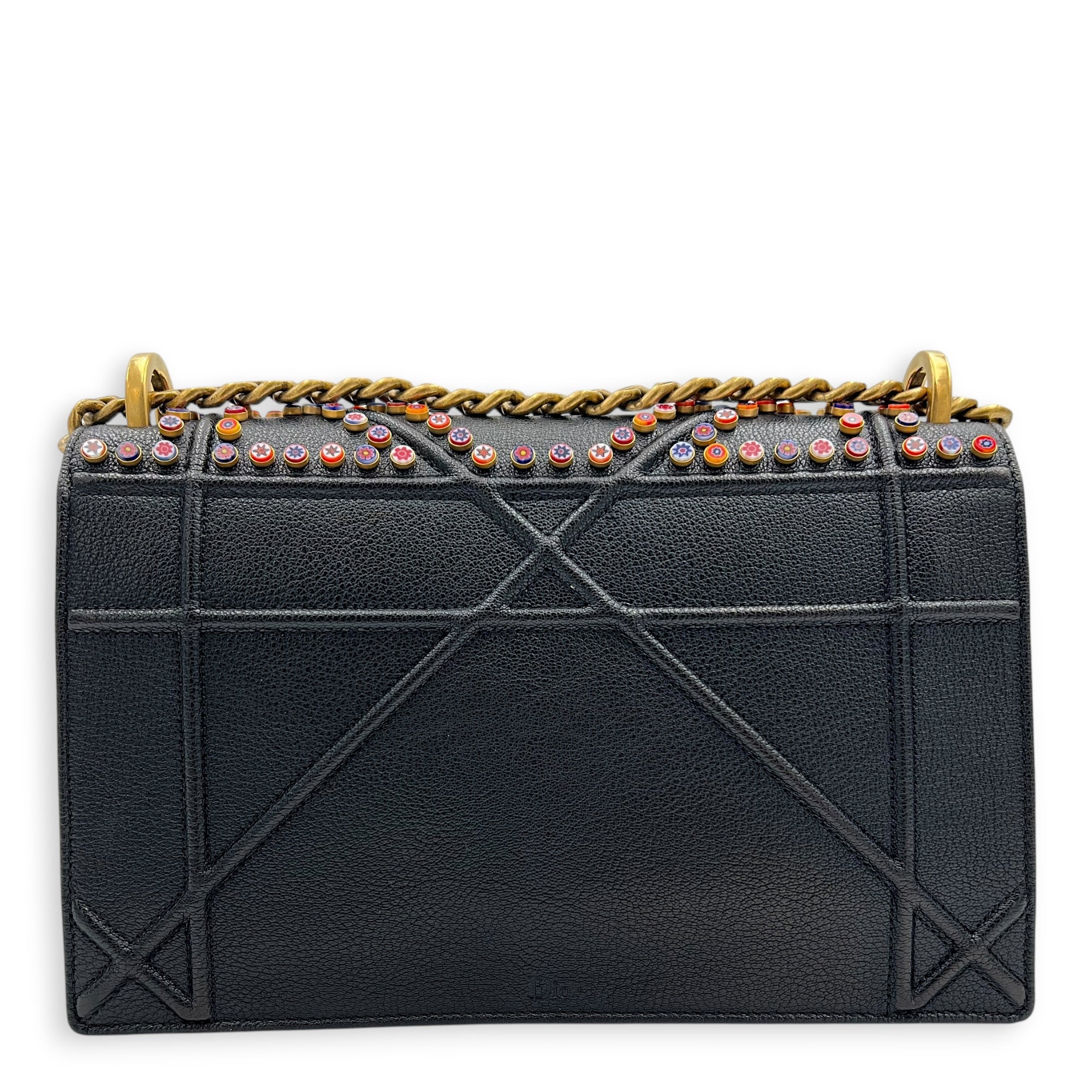 Diorama Shoulder Bag Black in Calfskin, Gold hardware - Image 3