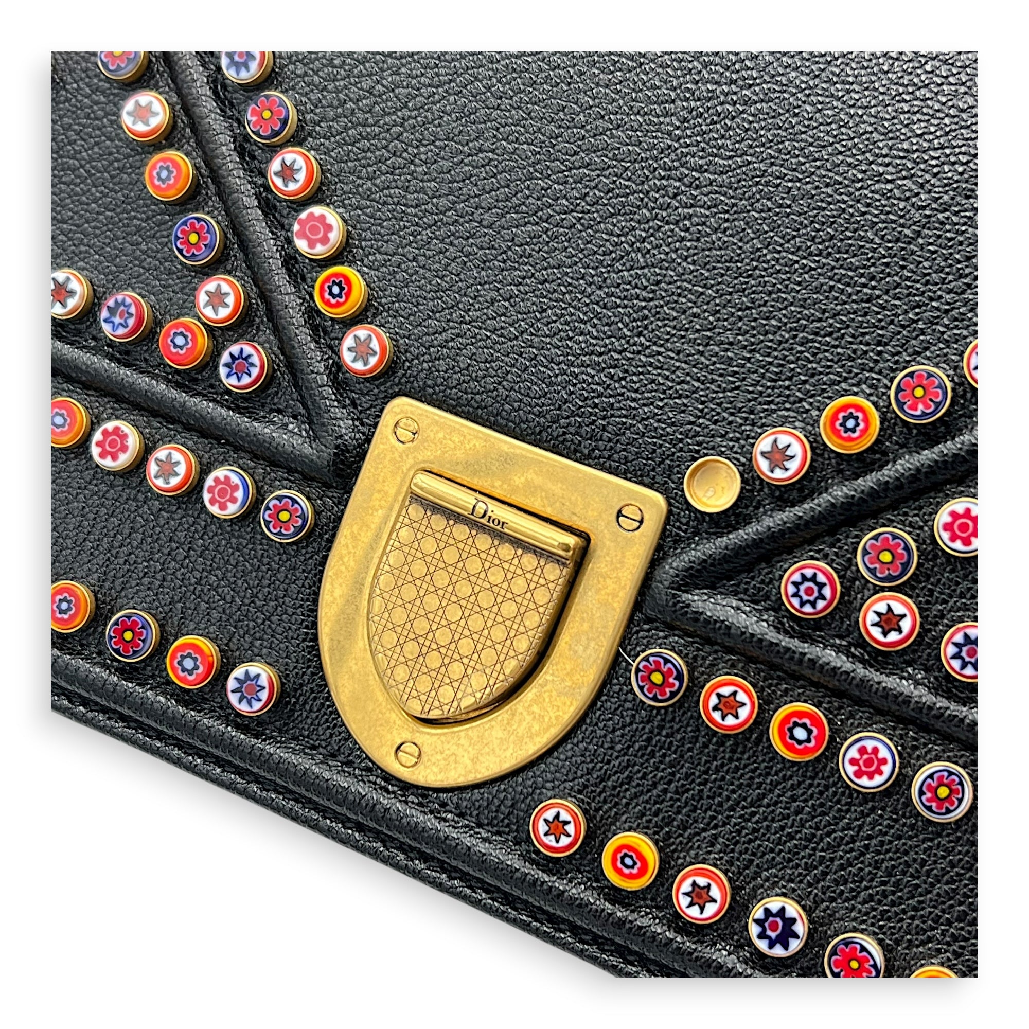 Diorama Shoulder Bag Black in Calfskin, Gold hardware - Image 9