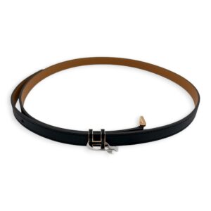 Pop H 85cm Black Belt in Epsom, Rose Gold hardware