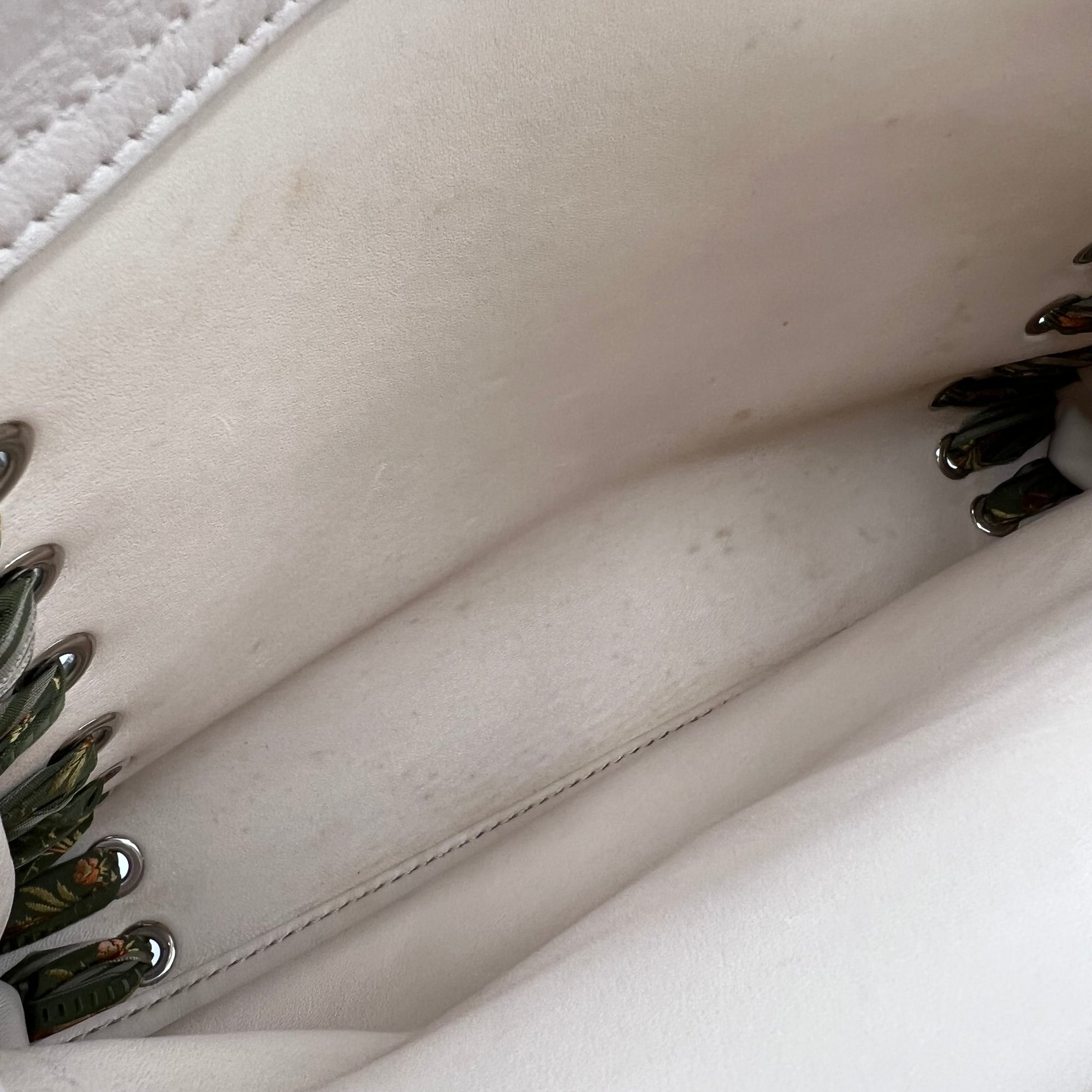 Peekaboo Medium Beige Top Handle Bag in Nappa Leather, Silver hardware - Image 14