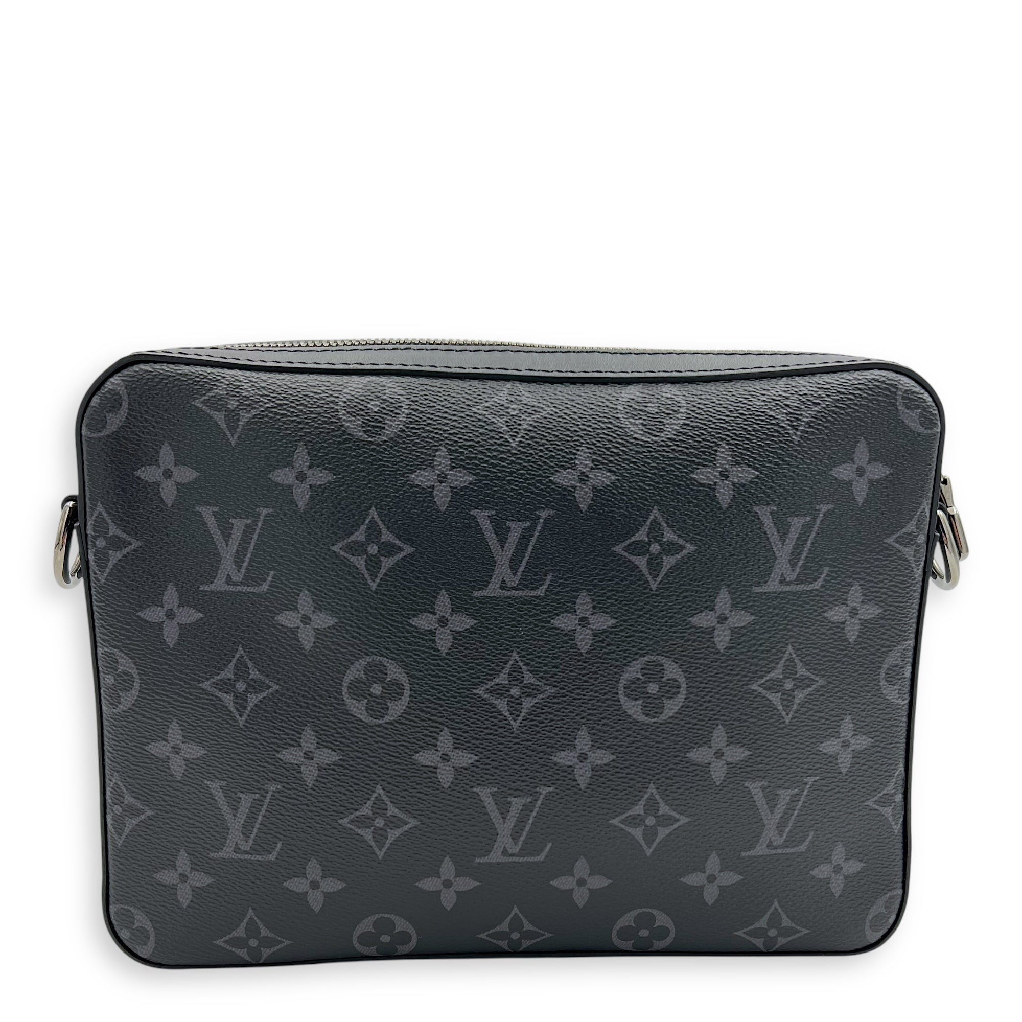 Trio Messenger Eclipse in Monogram Coated Canvas, Silver hardware - Image 3