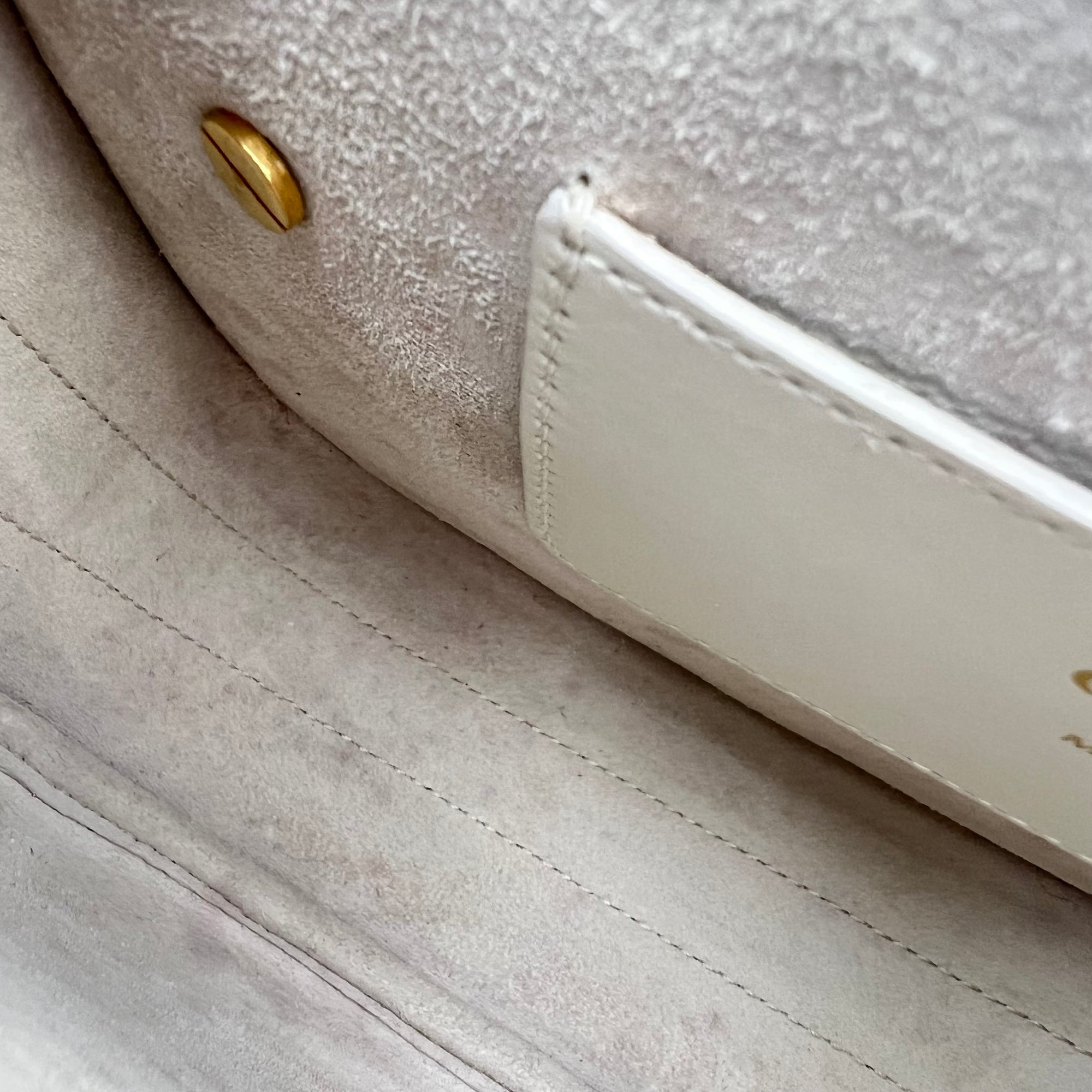 Bobby Medium White Crossbody Bag in Calfskin, Gold hardware - Image 14