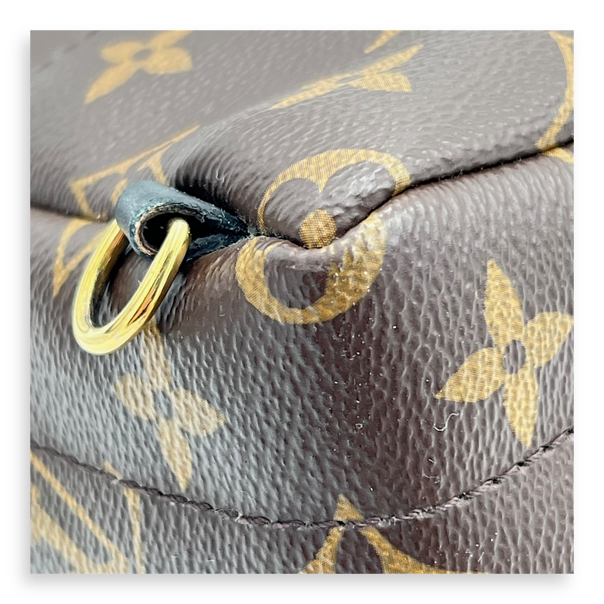 Palm Springs Mini Brown Backpack in Monogram Coated Canvas, Gold hardware - Image 7