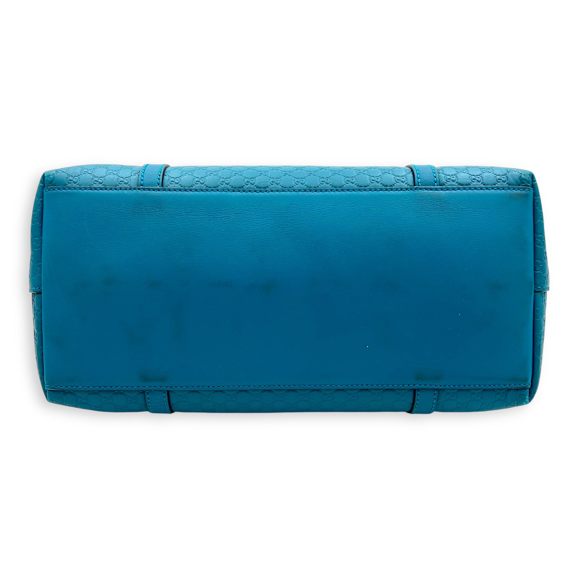 Guccissima Top Handle Bag Blue in Guccissima Leather, Gold hardware - Image 6