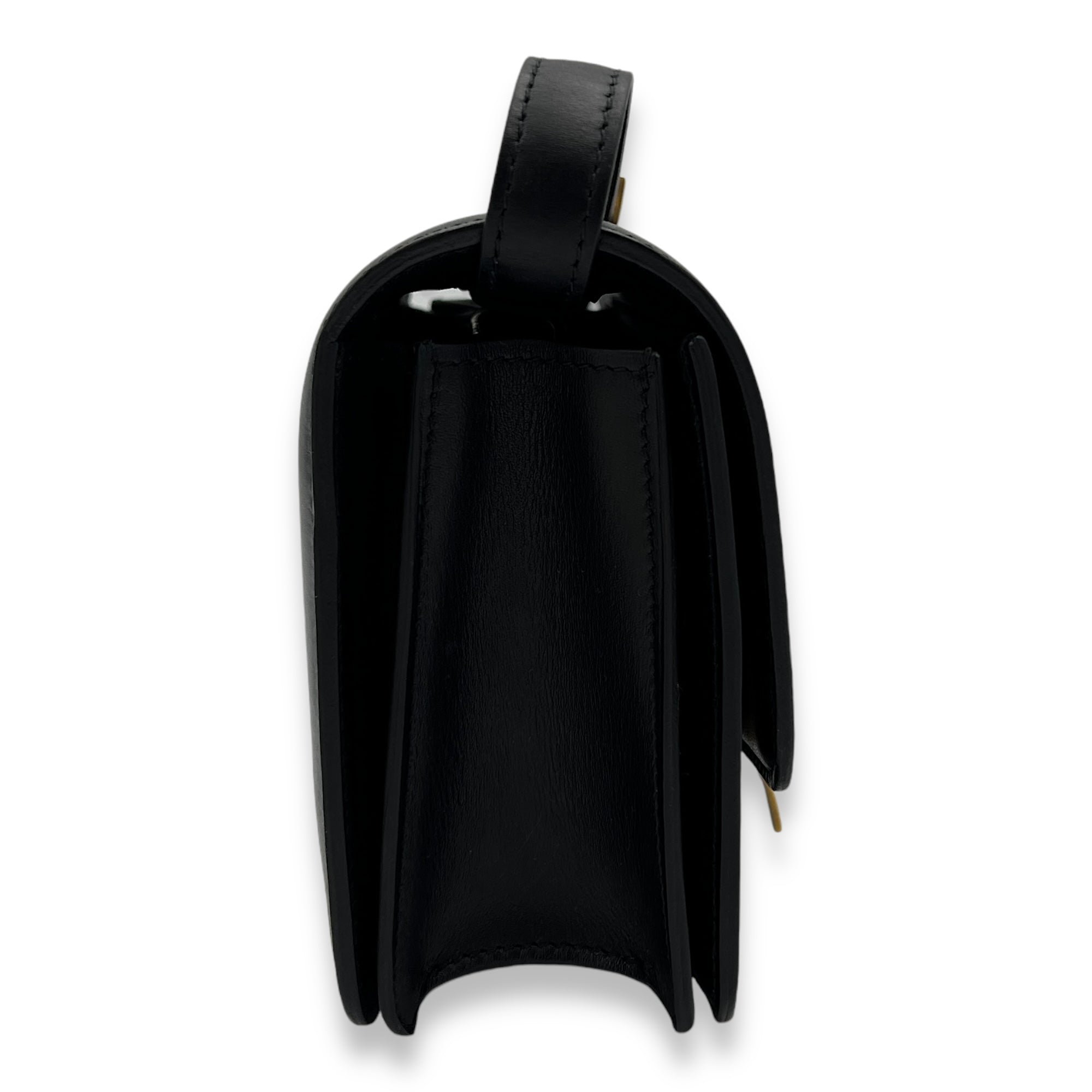 Box Shoulder Bag Mini Black in Calfskin, Gold hardware - Image 4