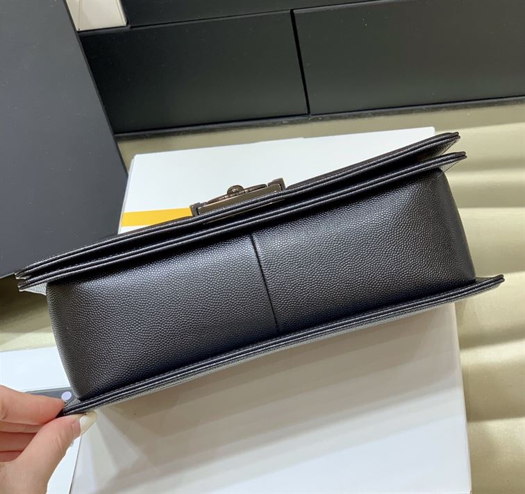 Chanel Medium Boy Bag Black Caviar Antique - Image 7