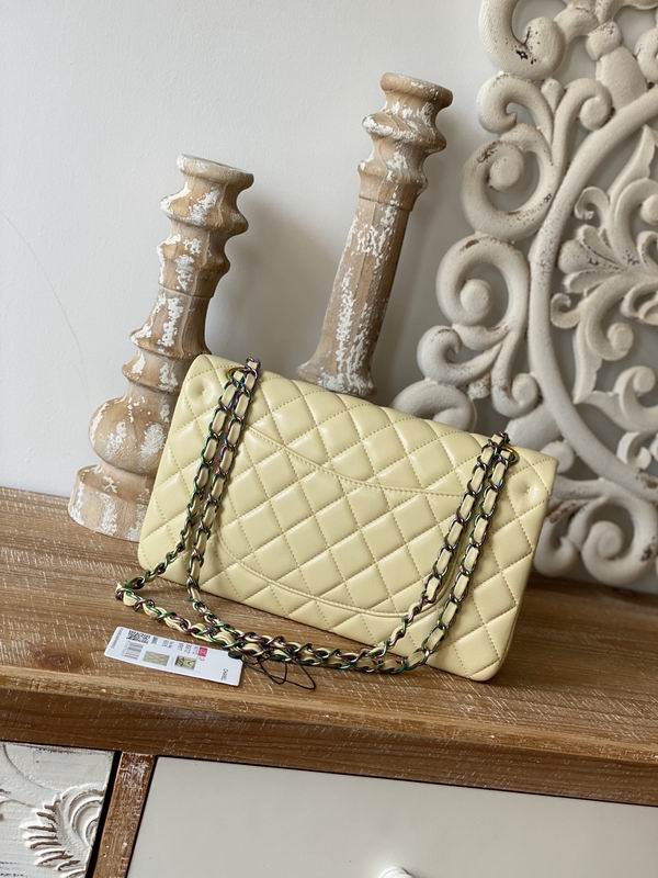 Chanel Medium Classic Handbag Yellow - Image 4