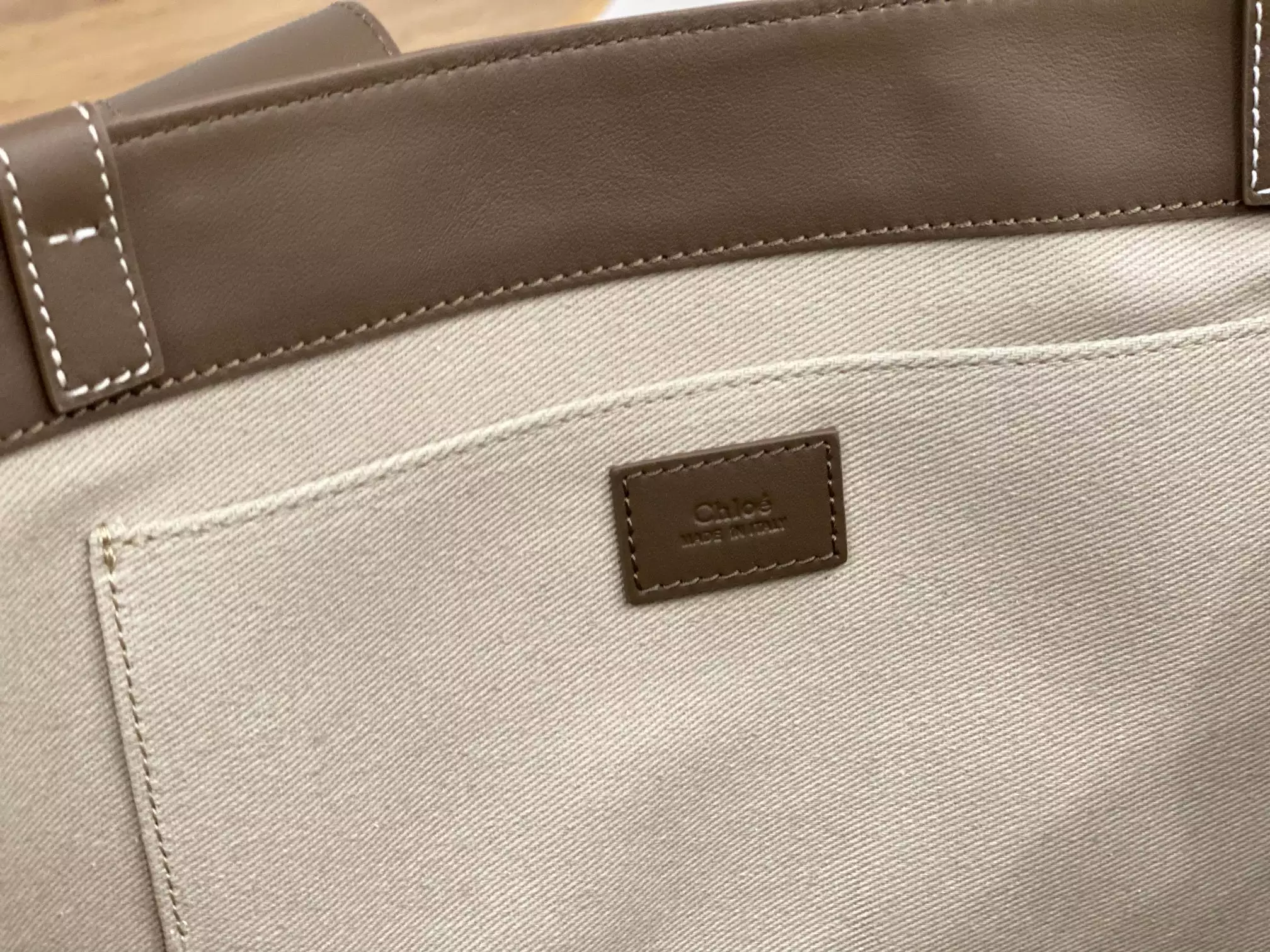 Chloé Large Woody Tote Bag Dark Nut - Repbags.ru - Image 10