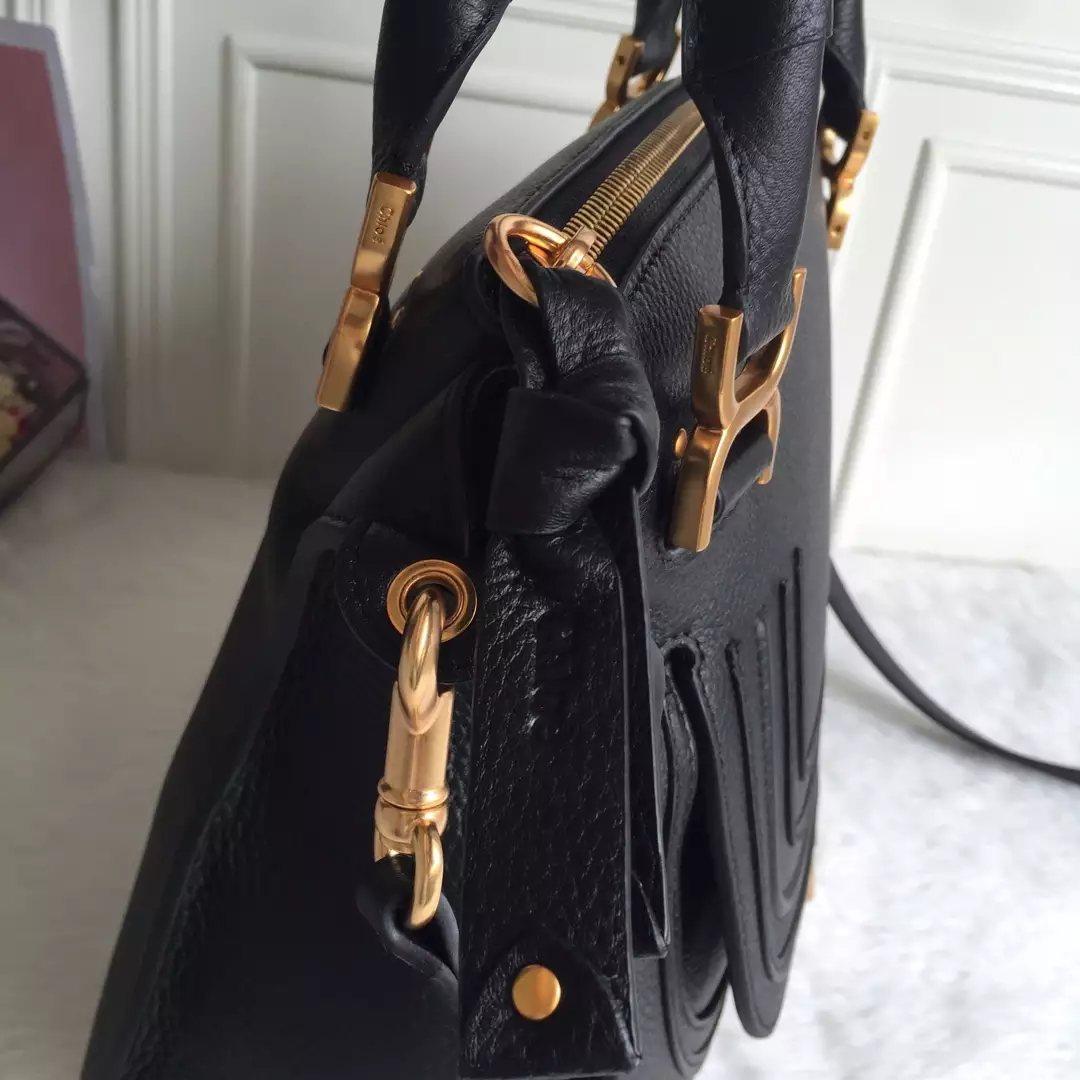 Chloé Marcie Black Double Carry Bag - Repbags.ru - Image 8