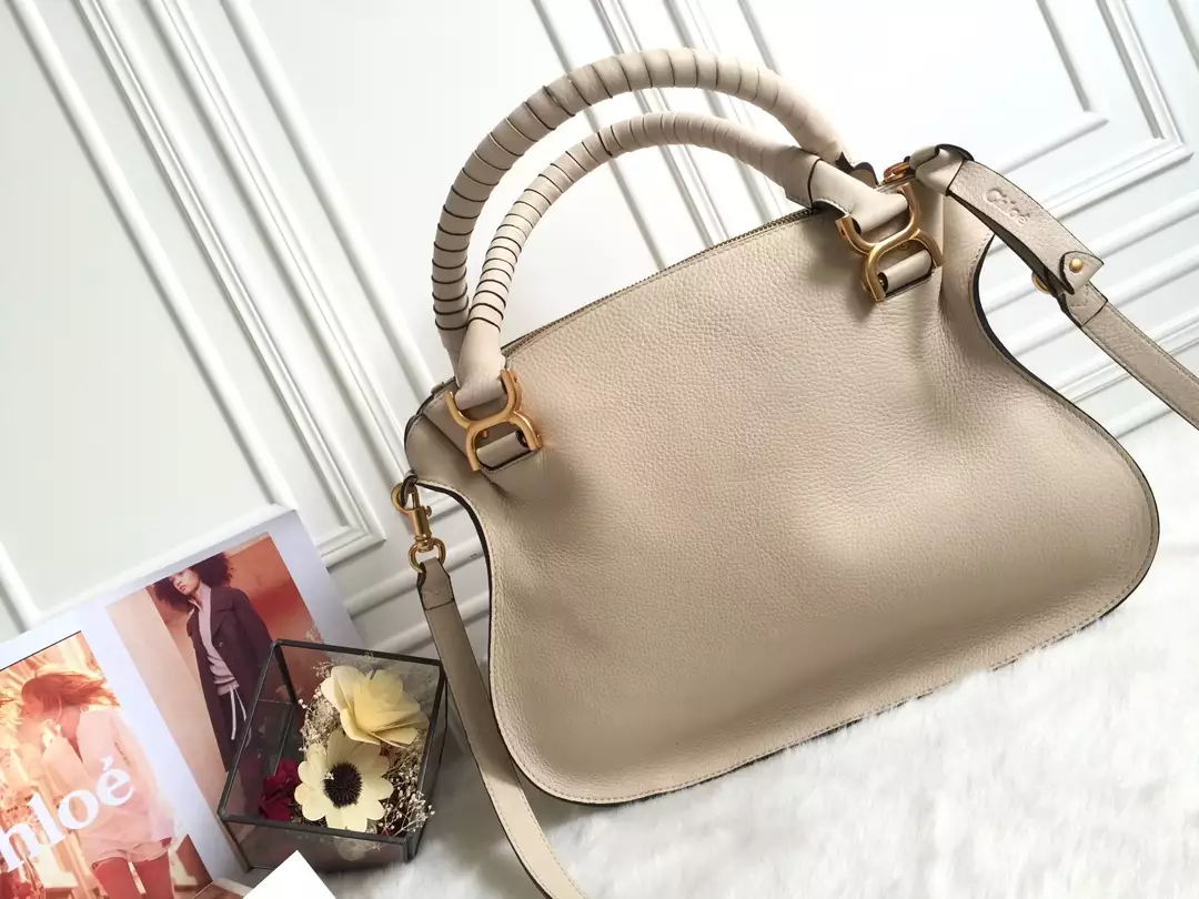 Chloé Marcie Nomad Beige Double Carry Bag - Repbags.ru - Image 5