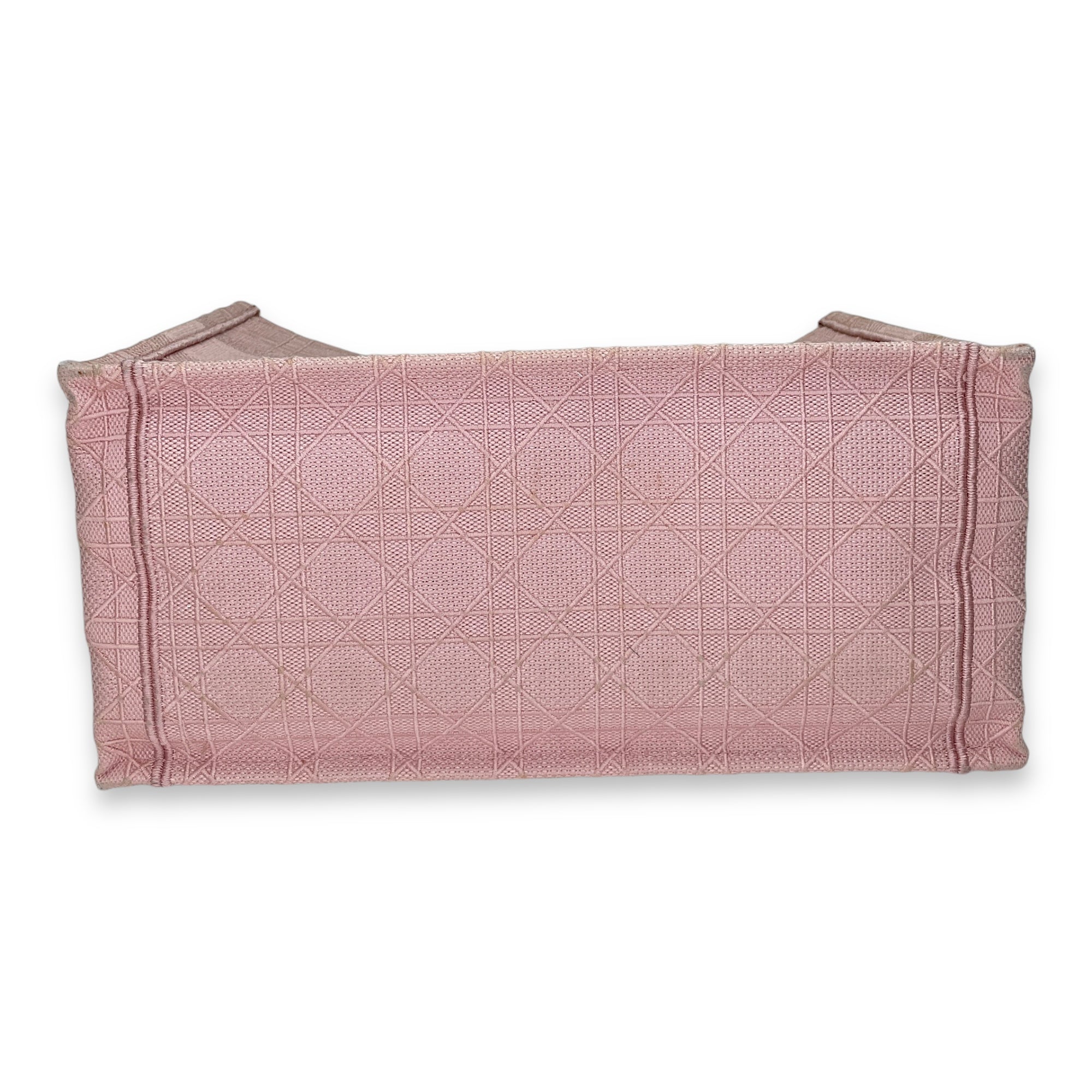 Embroidered Cannage Book Tote Medium Tote bag in Canvas, N/A Hardware - Image 6