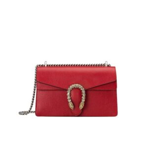 Dionysus leather shoulder bag Hibiscus red