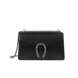 Dionysus small shoulder bag Black leather