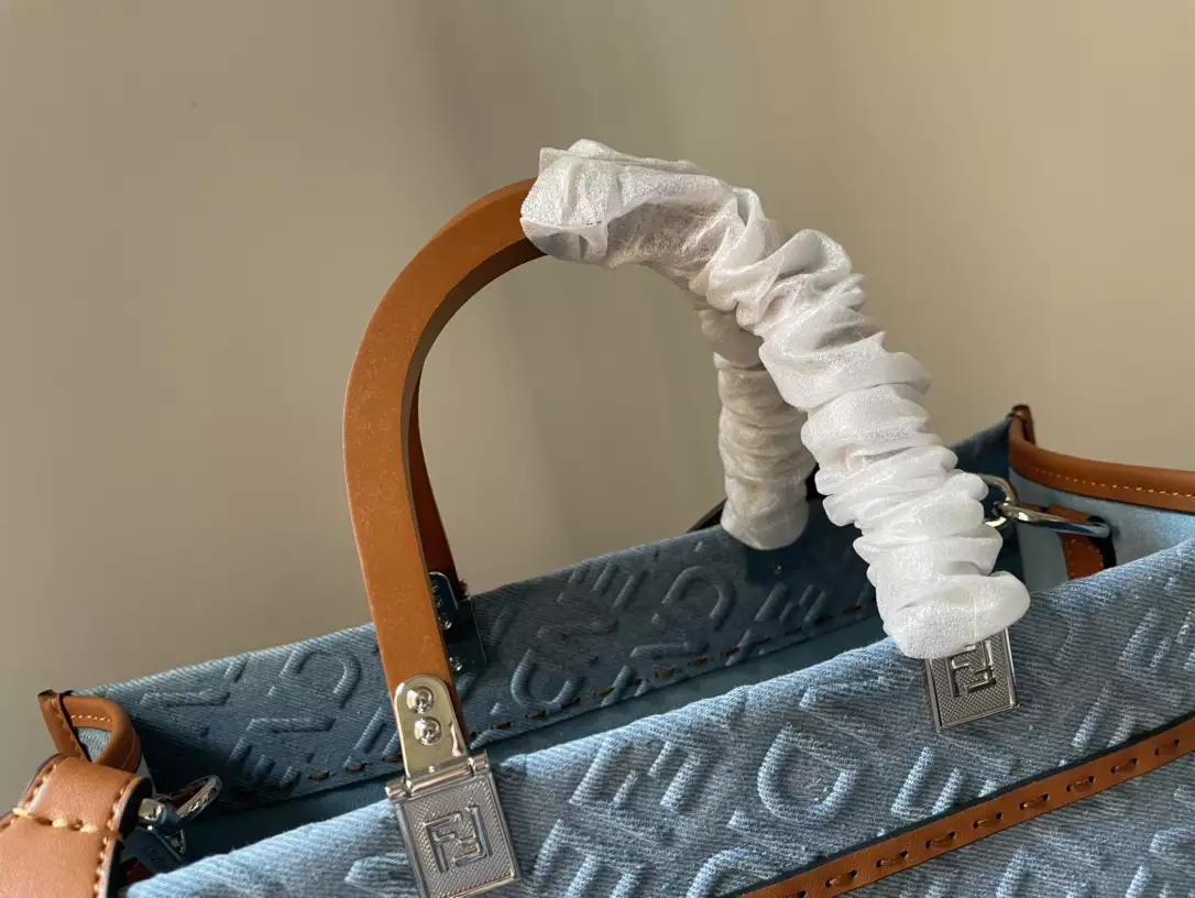Fendi Sunshine Medium Light Blue Denim - Repbags.ru - Image 7