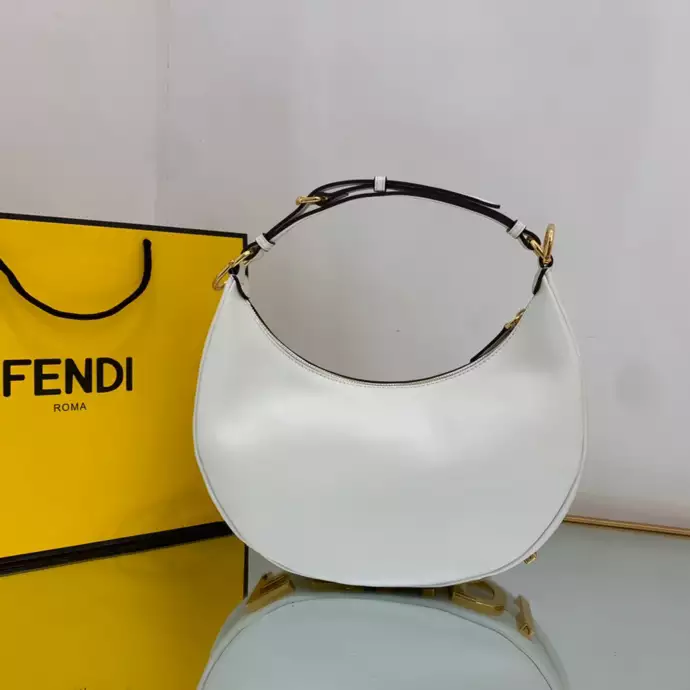 Fendigraphy Small White Leather Bag - Repbags.ru - Image 6