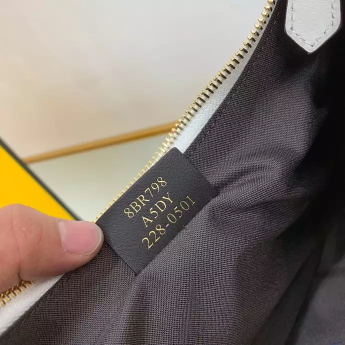 Fendigraphy Small White Leather Bag - Repbags.ru - Image 11