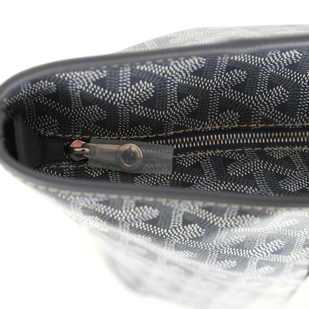 Goyard Goyardine Artois Tote PM Grey Canvas & Chevroches Calfskin Palladium Hardware - Image 7